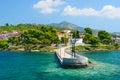 Old pier on waterfront in Neos Marmaras, Sithonia Peninsula, Greece