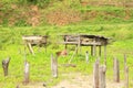 Old pig houses Royalty Free Stock Photo