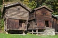 Old Pillared Storehouses from Osterdal Royalty Free Stock Photo