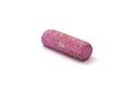 Old pink crayon on white background Royalty Free Stock Photo