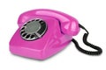 Old pink phone Royalty Free Stock Photo