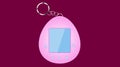 An old pink retro vintage antique hipster electronic toy tamagochi in the form of an egg, from the 80`s, 90`s for grooming a pet