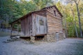 Old pioneer cabin on Smoky Mountains National Park Royalty Free Stock Photo