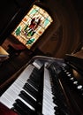 An old pipe organ keyboard Royalty Free Stock Photo