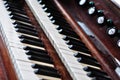 An old pipe organ keyboard Royalty Free Stock Photo