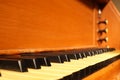 Old pipe-organ keyboard