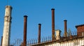 Old pipes against the sky Royalty Free Stock Photo