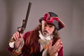 Old pirate doesn't beleive Royalty Free Stock Photo