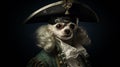 Old Pirate Dog: A Baroque-inspired Photobashing Portrait Miniature