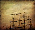 Old pirate ship Royalty Free Stock Photo