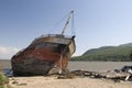 Old Pirate Shipwreck on a Beach