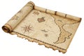 Old pirates map scroll isolated (duplicate of 801 Royalty Free Stock Photo