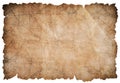 Old pirates treasure map isolated