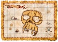 Old pirates treasures map