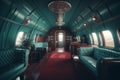 Old plane interior. Generate Ai Royalty Free Stock Photo