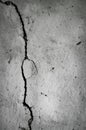 Old plastered wall with a crack in it Royalty Free Stock Photo