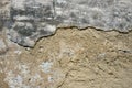 Old plastered wall in Sinarades on Corfu. Royalty Free Stock Photo