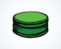 Iron bottle cap. Vector drawing Royalty Free Stock Photo