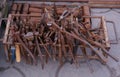 old pliers. close-up showing old rusty metal Royalty Free Stock Photo