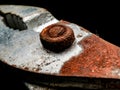 Old pliers Made of rusted steel Royalty Free Stock Photo