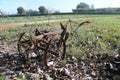 Old plow made at the beginning of the twentieth century Royalty Free Stock Photo