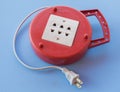 old plug electrical power strip Royalty Free Stock Photo