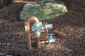 Old rusty, water pipe with a valve Royalty Free Stock Photo