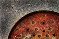 Old Pocatello Man Hole Cover Iron Industrial Royalty Free Stock Photo