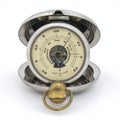 Old pocket barometer, fair weather Royalty Free Stock Photo