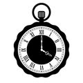 Old pocket clock vector icon