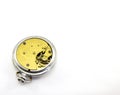 Old pocket watch mechanism on white background Royalty Free Stock Photo