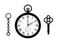 Old pocket watch vector icon Royalty Free Stock Photo