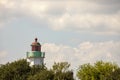 Old Point Comfort Lighthouse with copy space Royalty Free Stock Photo