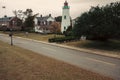 Old Point Comfort Lighthouse in Virginia Royalty Free Stock Photo