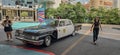 Old police car in Singapore Universal studia Royalty Free Stock Photo