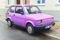 Old Polish car Polski Fiat 126p parked Royalty Free Stock Photo