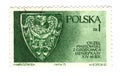 Old polish stamp with eagle