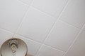 Old polystyrene ceiling tiles. Dangerous household fire hazard