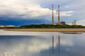 Poolbeg power plant chimneys. Dublin. Ireland