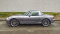 Old elegant popular small coupe car Mazda MX-5 version parked