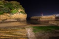 Old port of Biarritz in France at night Royalty Free Stock Photo