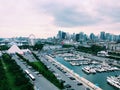 The old port views from Montreal Clock Tower Royalty Free Stock Photo