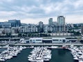 The old port views from Montreal Clock Tower Royalty Free Stock Photo