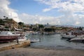 Old port of Byblos, Mediterranean coast, Lebanon Royalty Free Stock Photo