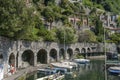 Old port in Cannero Riviera on Lake Maggiore in northern Italy