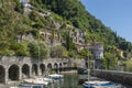 Old port in Cannero Riviera on Lake Maggiore in northern Italy
