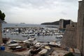 Old port of Dubrovnik on a cloudy day Royalty Free Stock Photo