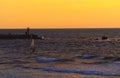 Old port of Jaffa Tel-Aviv Israel, in the sunset Royalty Free Stock Photo