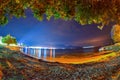 The old port in Limenas - Thassos island ,Greece at night