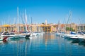 Luxury Yachts in the Old Port of Marseille, France. Royalty Free Stock Photo